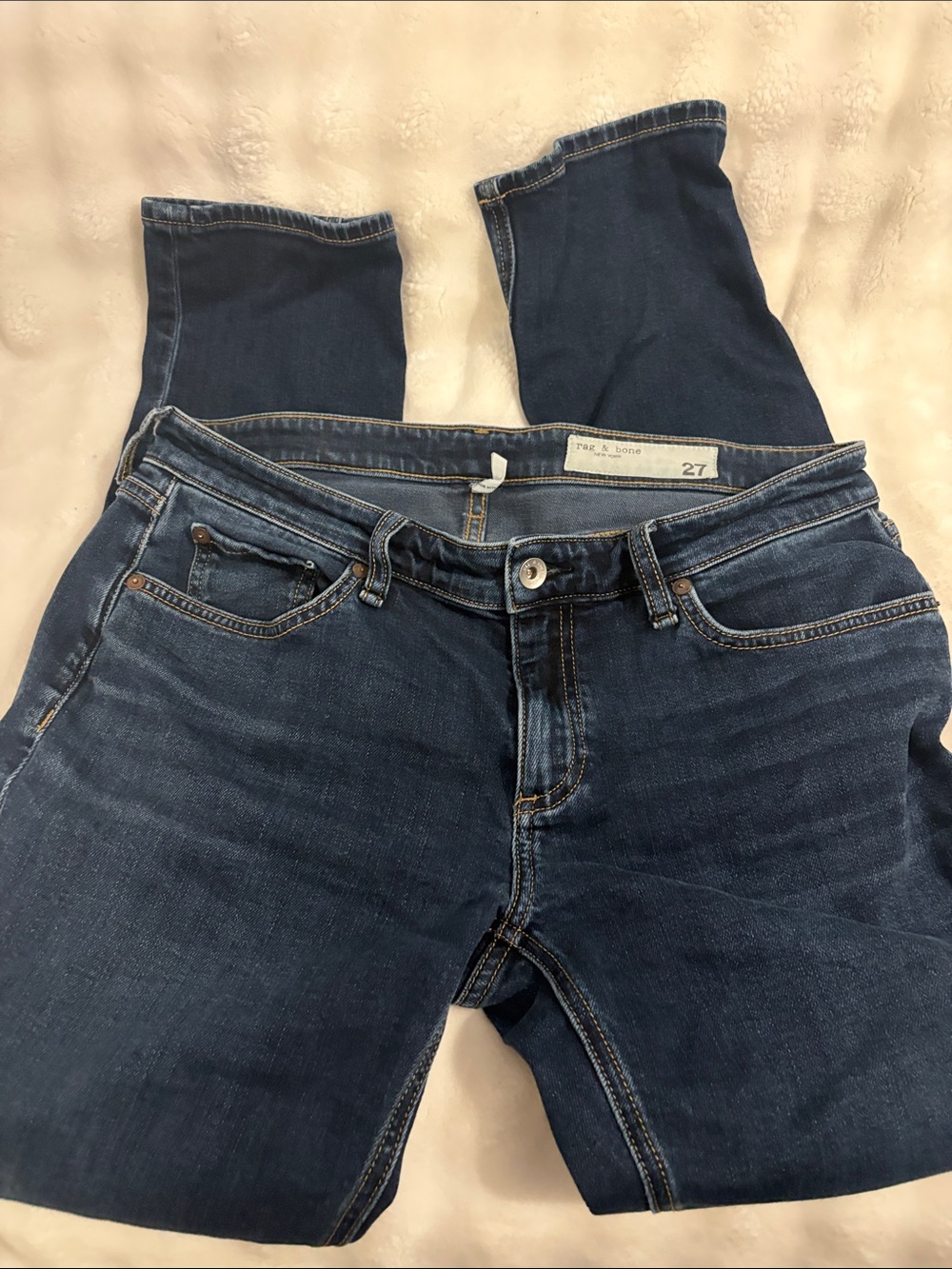 rag & bone Dark Blue Skinny Jeans-Dre
